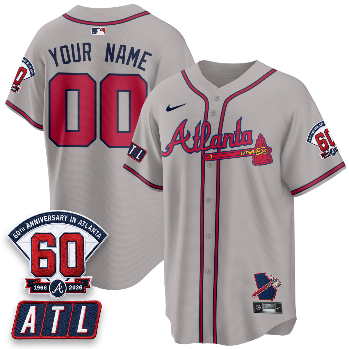 ATL 2026 60th Anniversary Vapor Limited Custom Jersey - Stitched