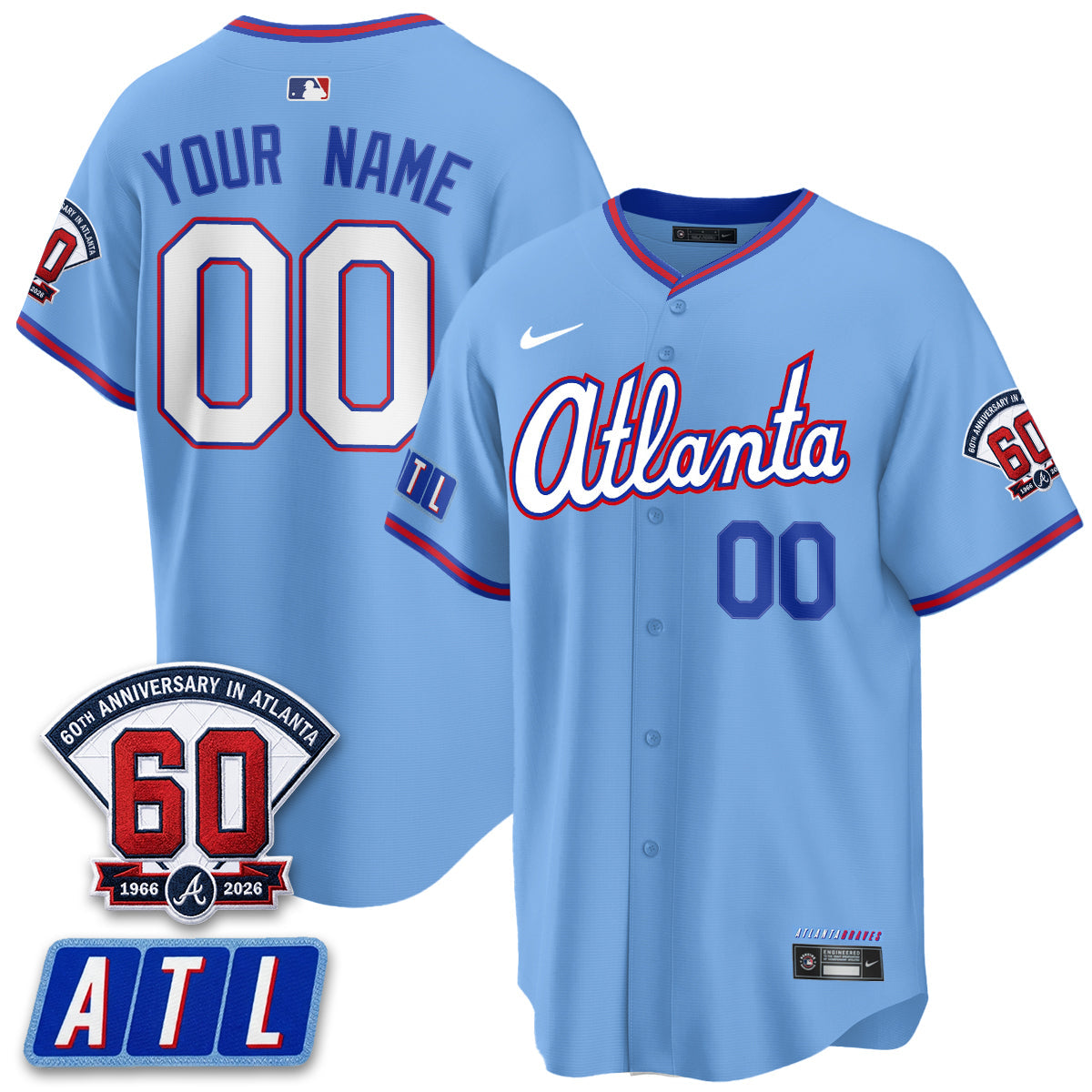 ATL 2026 60th Anniversary Vapor Limited Custom Jersey - Stitched