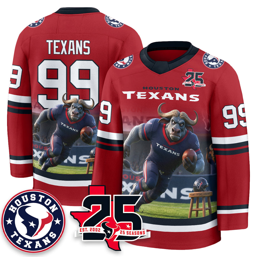 HOU x Bull Chief Edition Hockey Jersey - Printed