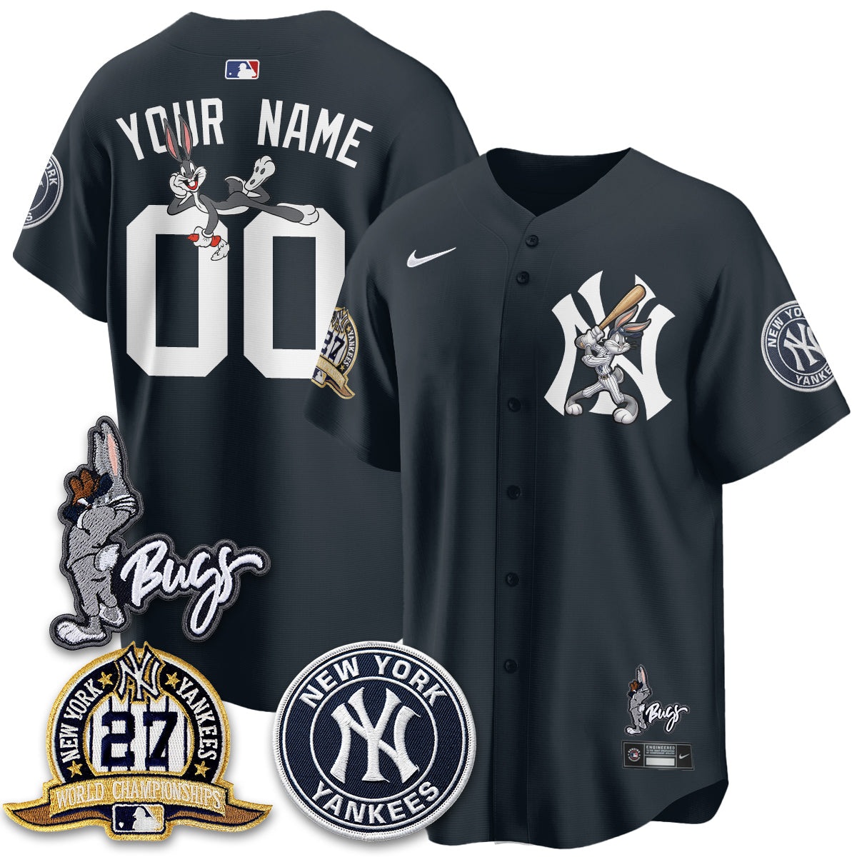 NYY Bunny Vapor Limited Custom Jersey - Stitched