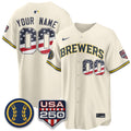 MIL Fourth of July Vapor Limited Custom Jersey - Stitched