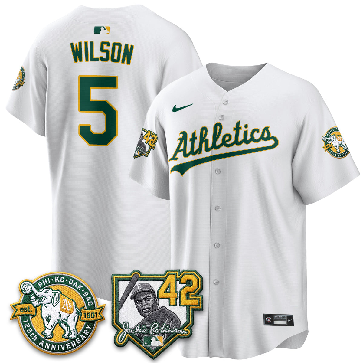 OAK 2026 Jackie Robinson Day - Celebrating 125 Years Limited Vapor Jersey - Stitched