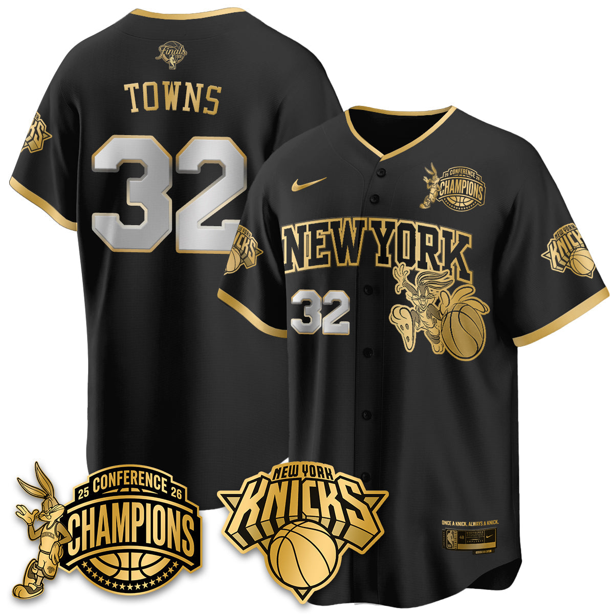 NYK 2026 Basketball  Finals x Bunny Vapor Jersey V2- Stitched