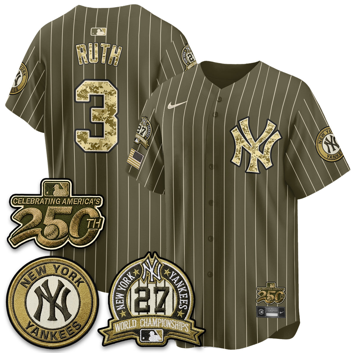 NYY Salute to Service 2026 Vapor Limited Jersey - Stitched