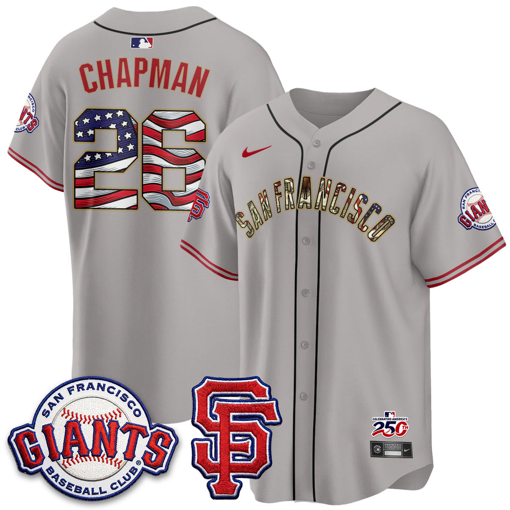 San Francisco Giants2026 Independence Day USA Jersey - Stitched