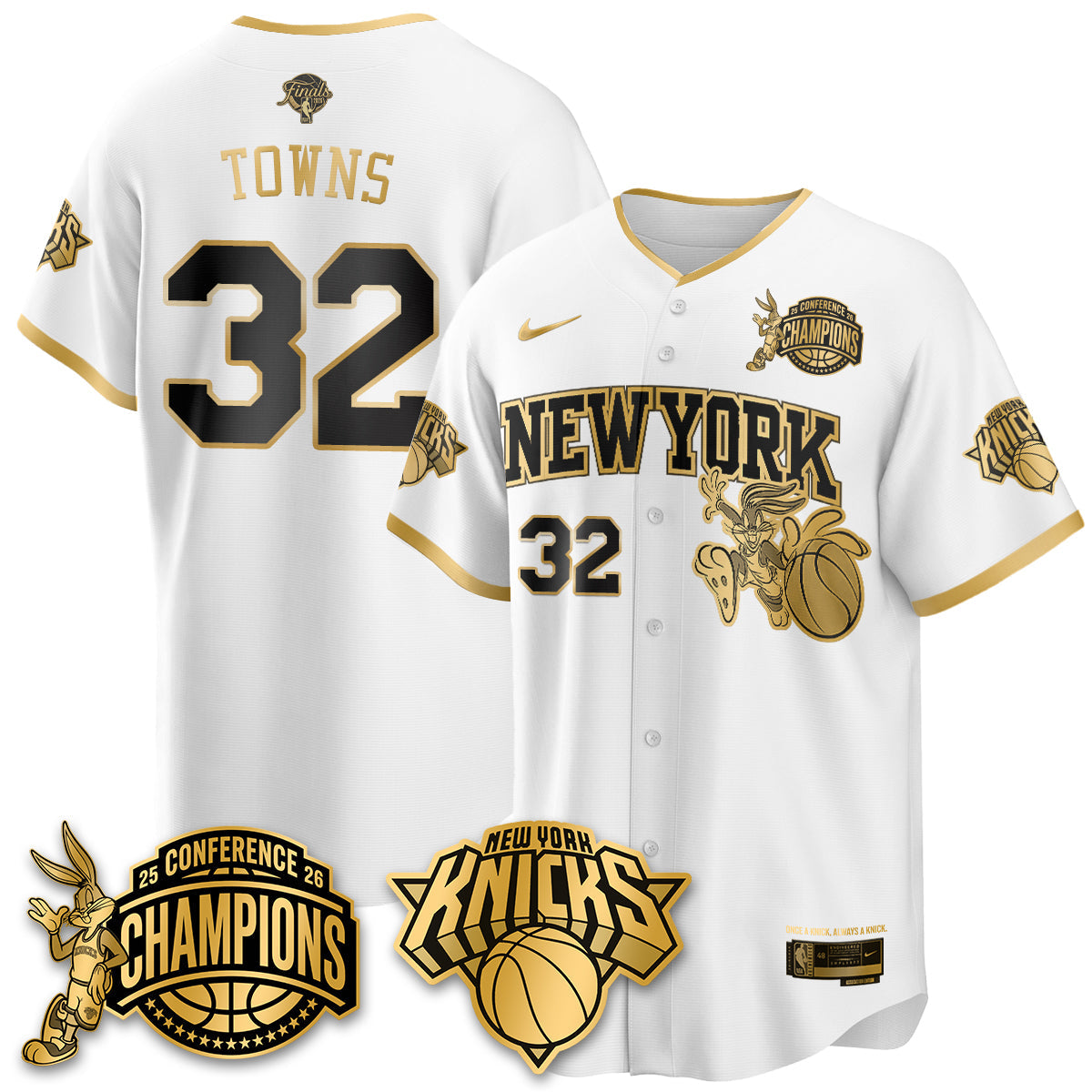 NYK 2026 Basketball  Finals x Bunny Vapor Jersey V2- Stitched