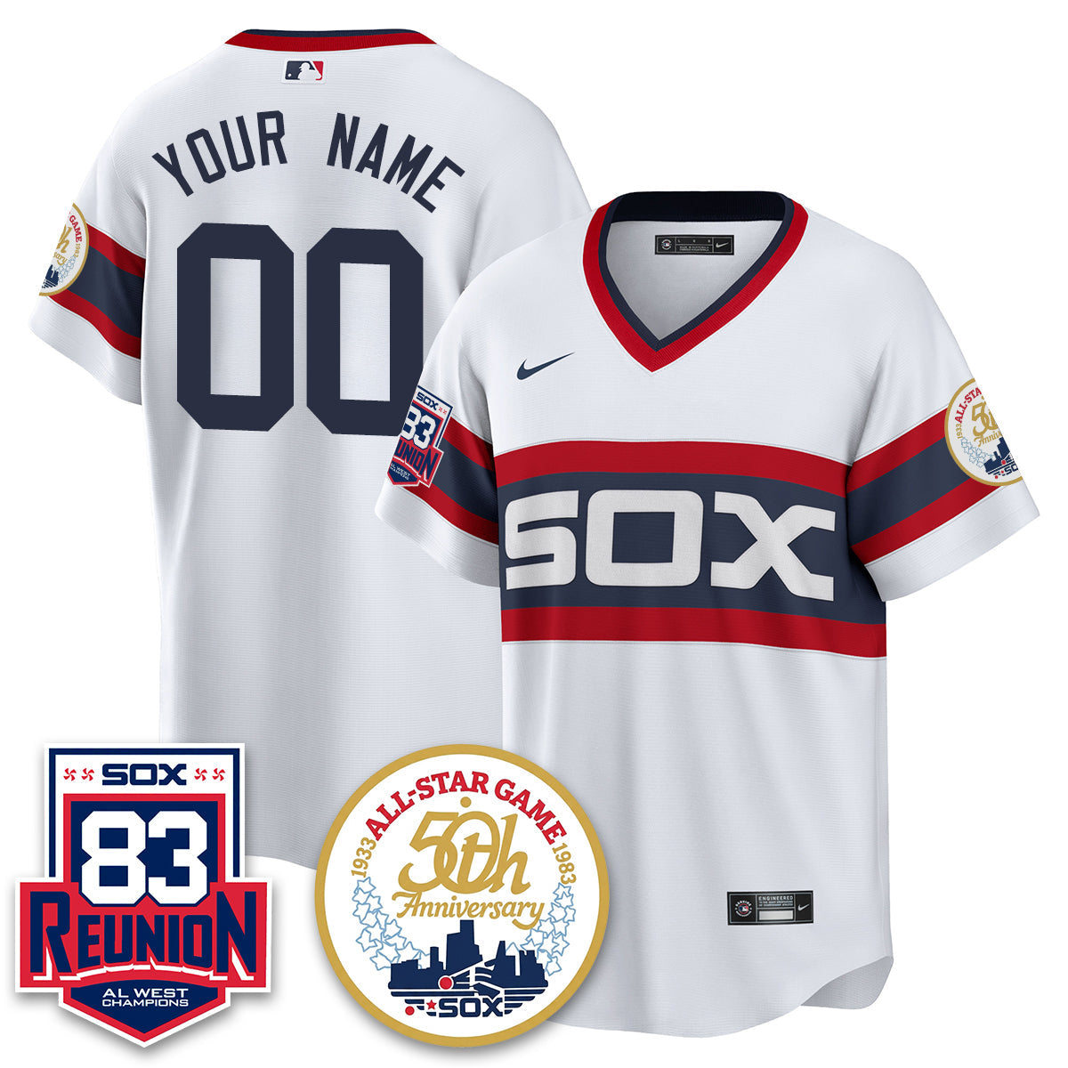 CWS Reunion All West Champions Vapor Custom Jersey - Stitched