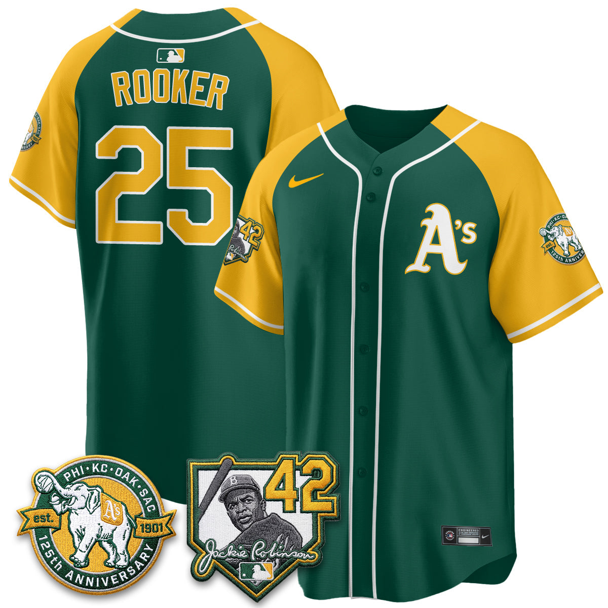 OAK 2026 Jackie Robinson Day - Celebrating 125 Years Limited Vapor Jersey - Stitched
