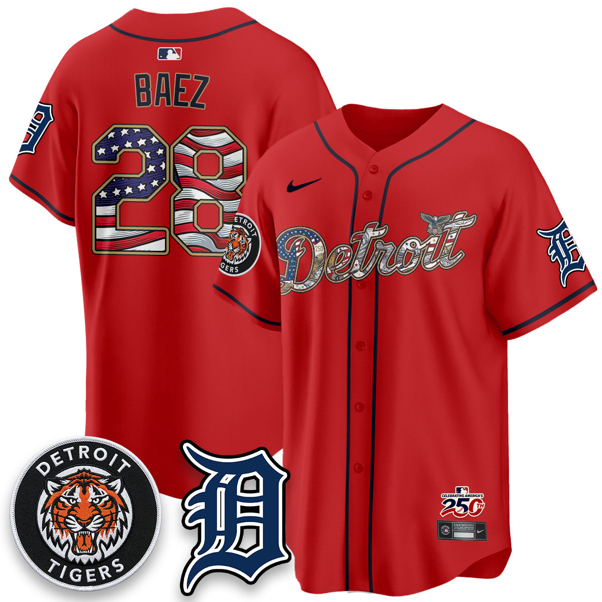 DET 2026 Independence Day USA Vapor Limited Jersey - Stitched