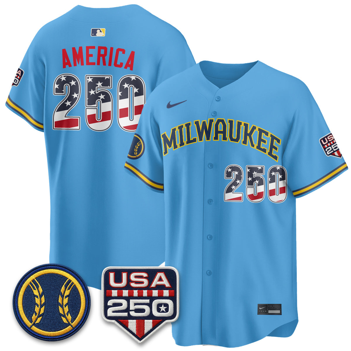 MIL Fourth of July Vapor Limited Jersey - Stitched