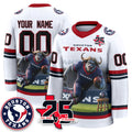 HOU x Bull Chief Edition Custom Hockey Jersey - Printed
