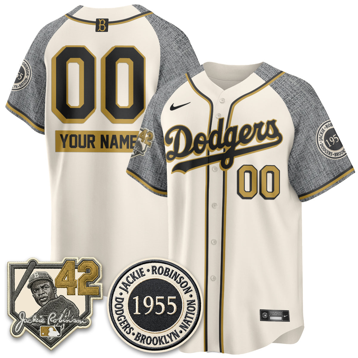 LAD 2026 New Era Jackie Robinson Vapor Limited Custom Jersey -  Stitched