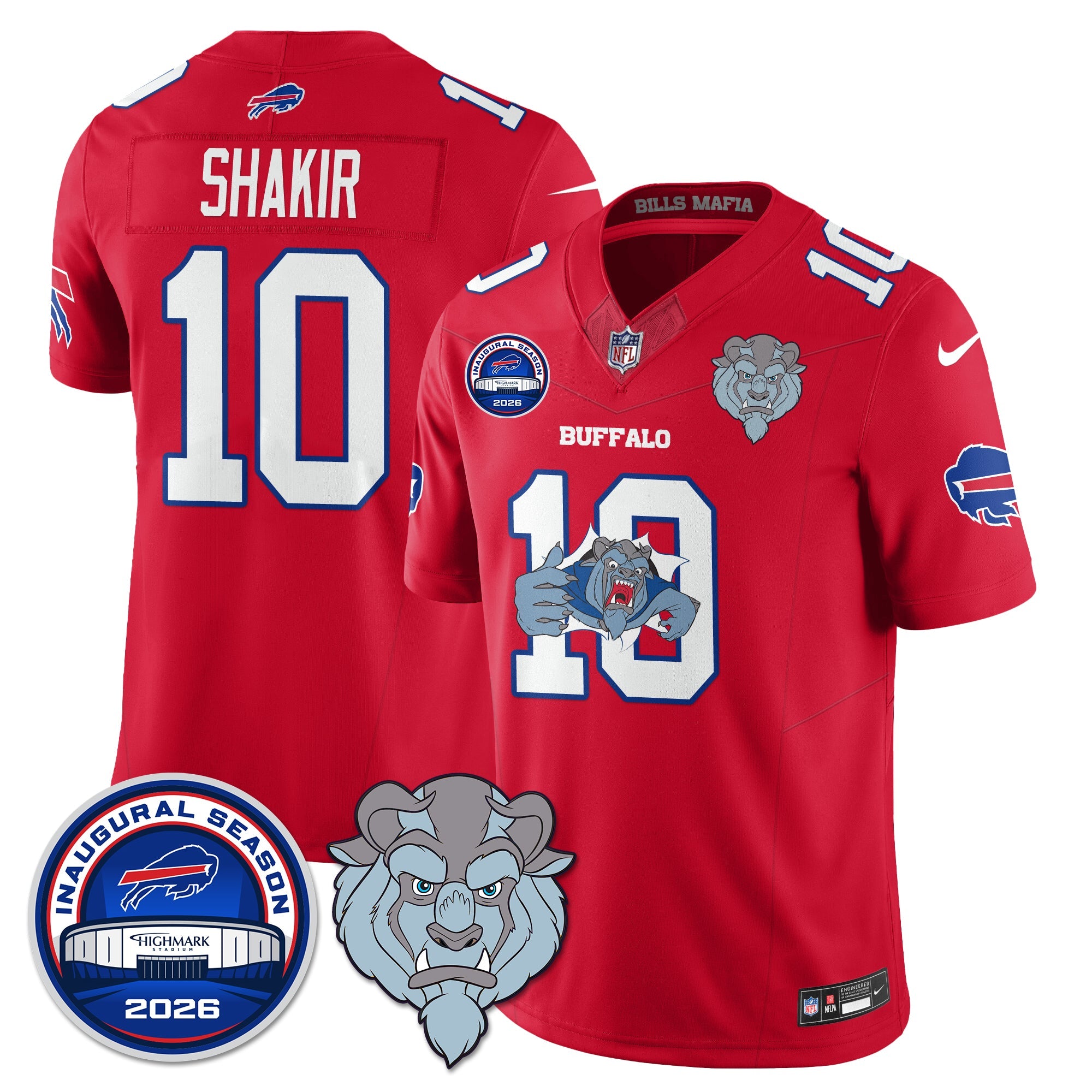 BUF x Hairy Blue Beast Edition Vapor Jersey - Stitched