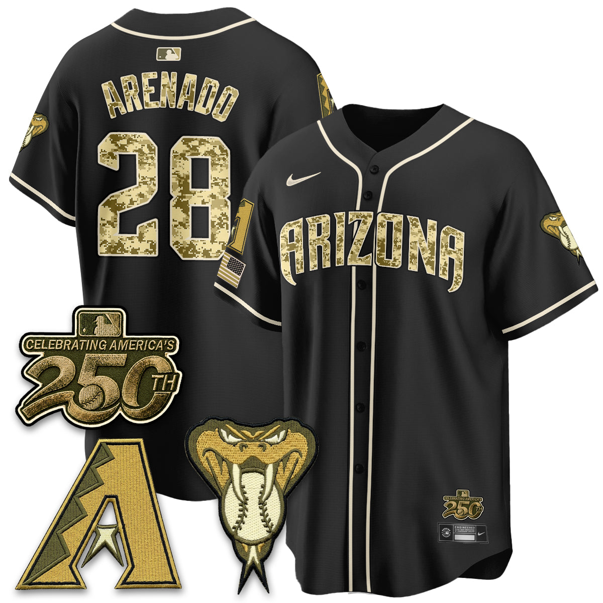 ARI Salute to Service 2026 Vapor Premier Limited Jersey - Stitched