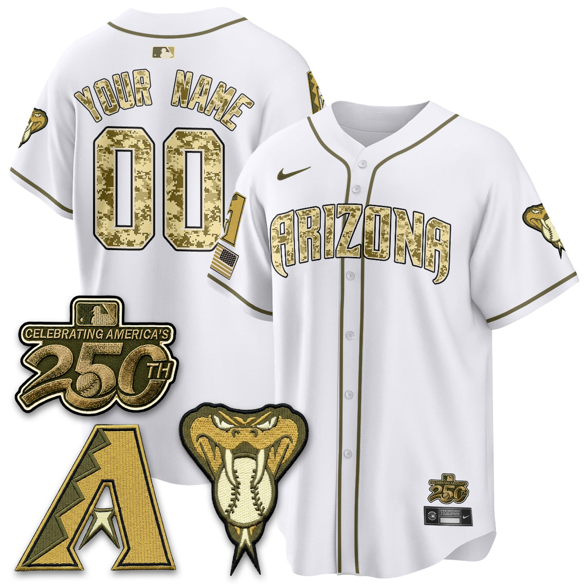 ARI Salute to Service 2026 Vapor Premier Limited Custom Jersey - Stitched