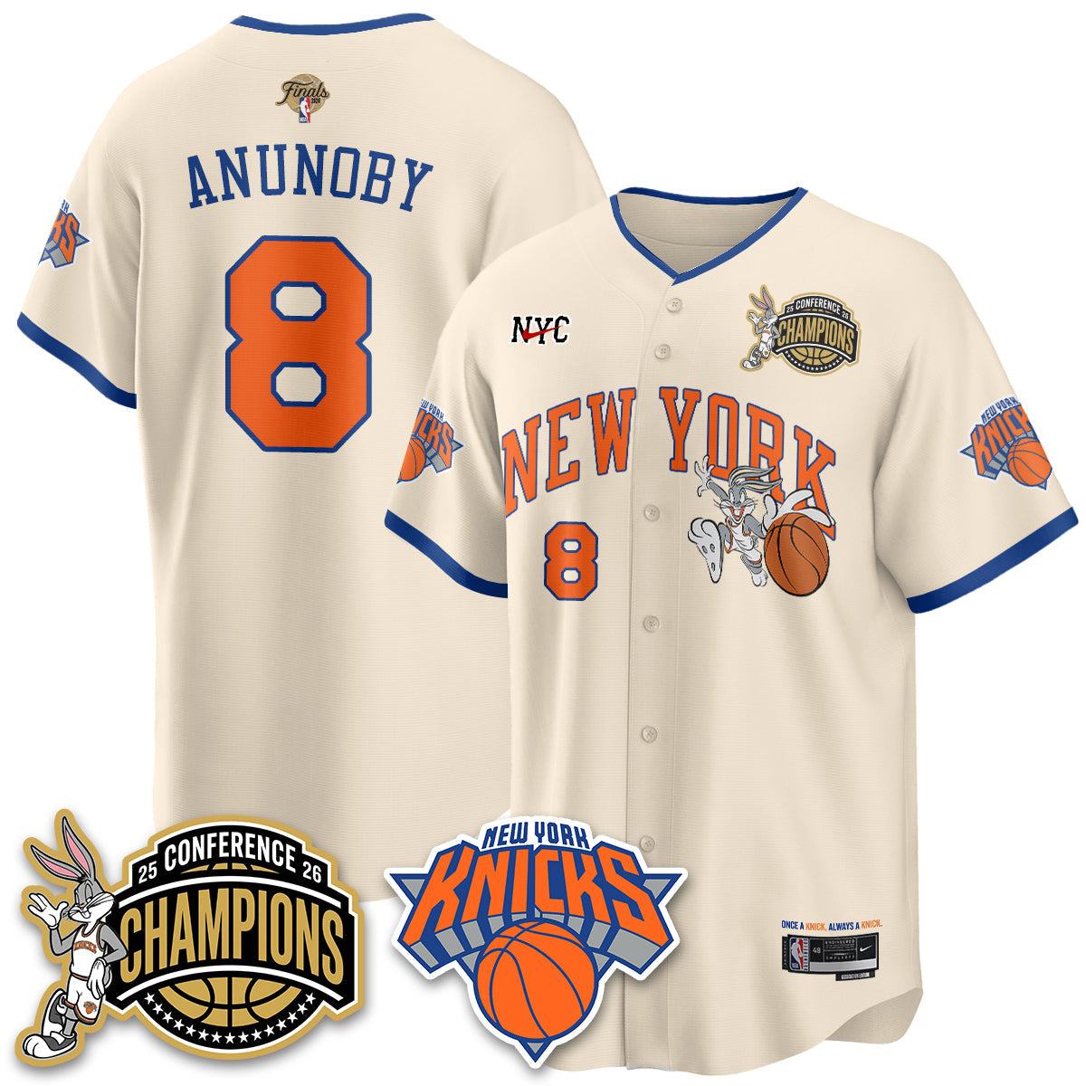 NYK 2026 Basketball  Finals x Bunny Vapor Jersey V2- Stitched