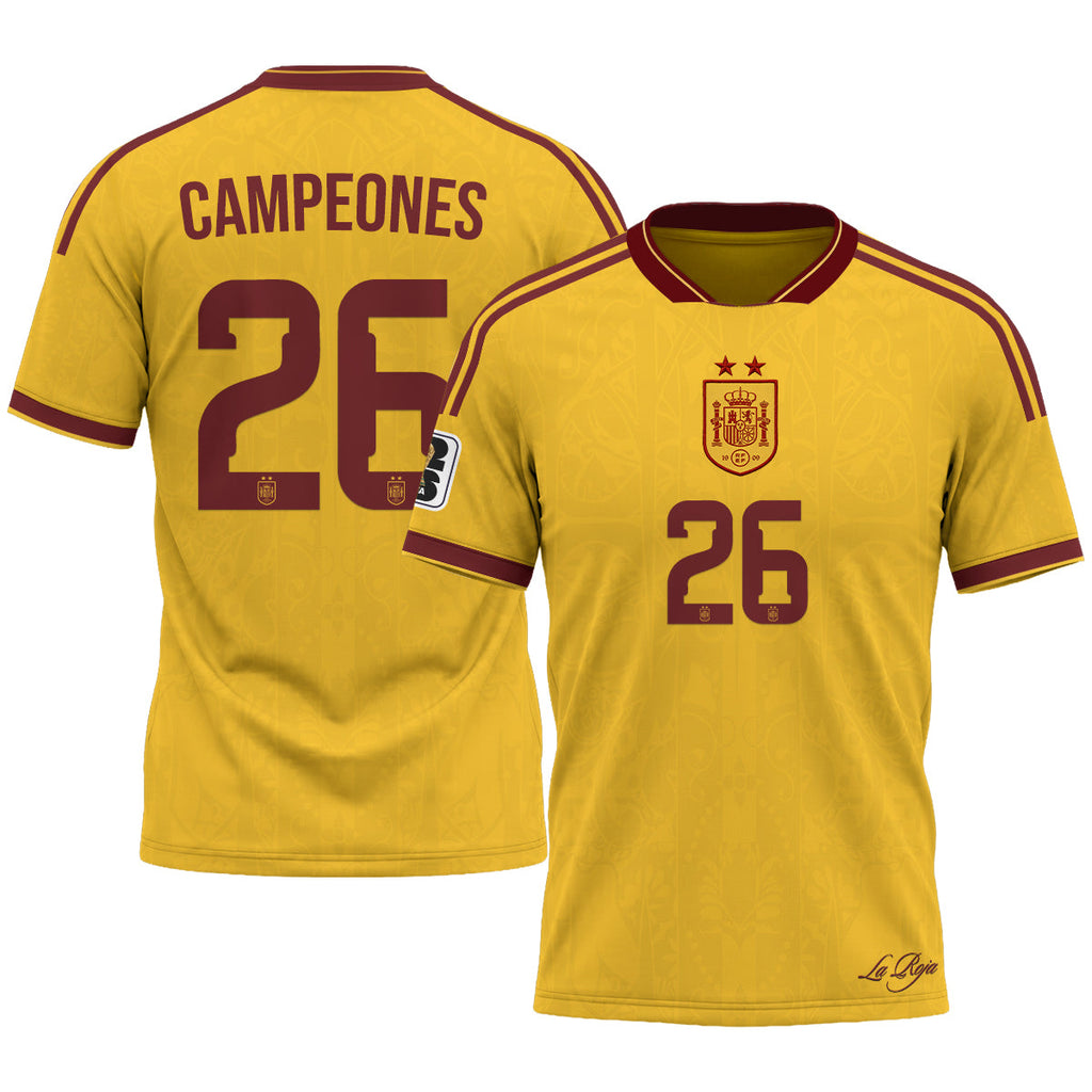 Spain 2026 Soccer Champions Vapor Jersey V2- Printed