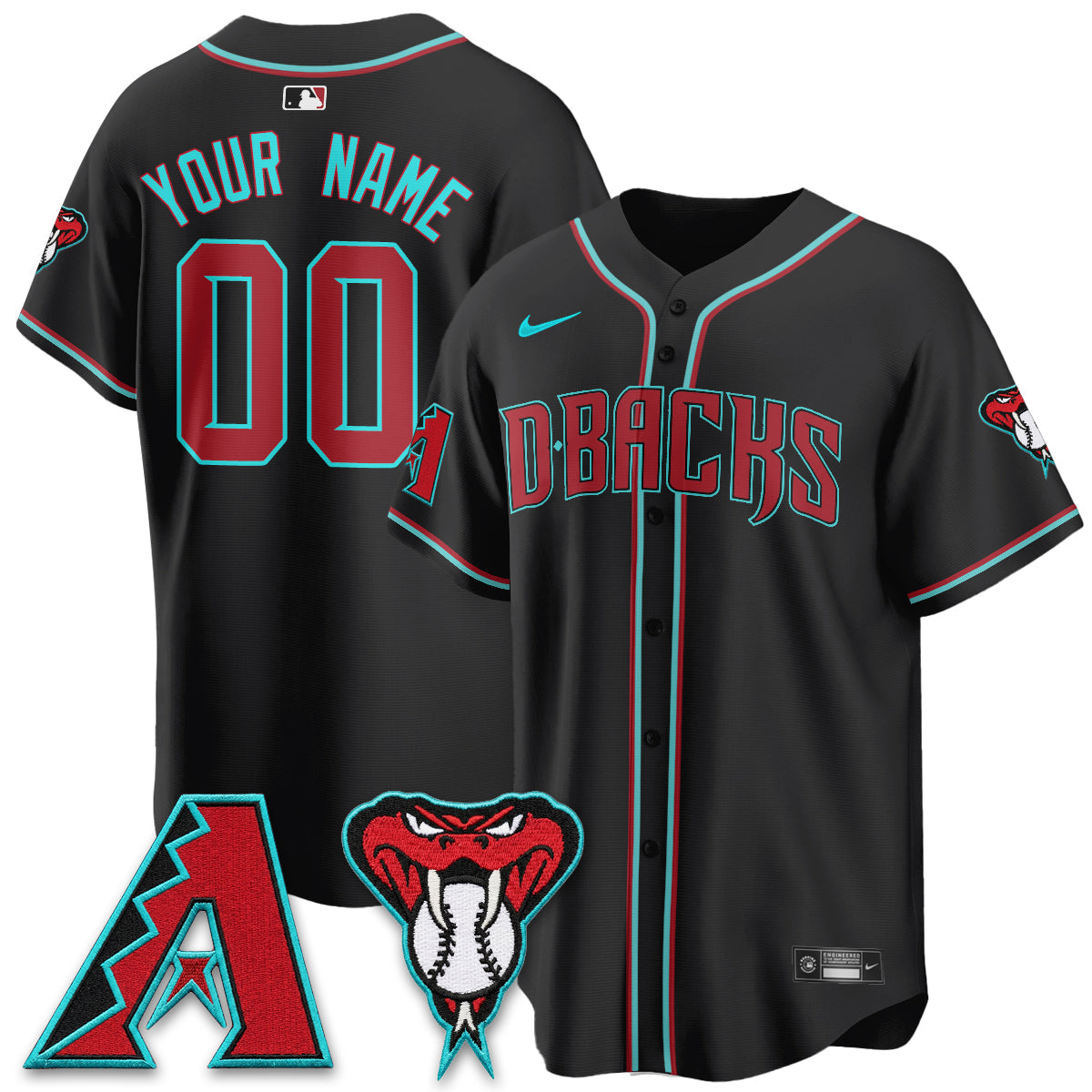 ARI Black Out Style Vapor Premier Limited Custom Jersey - Stitched