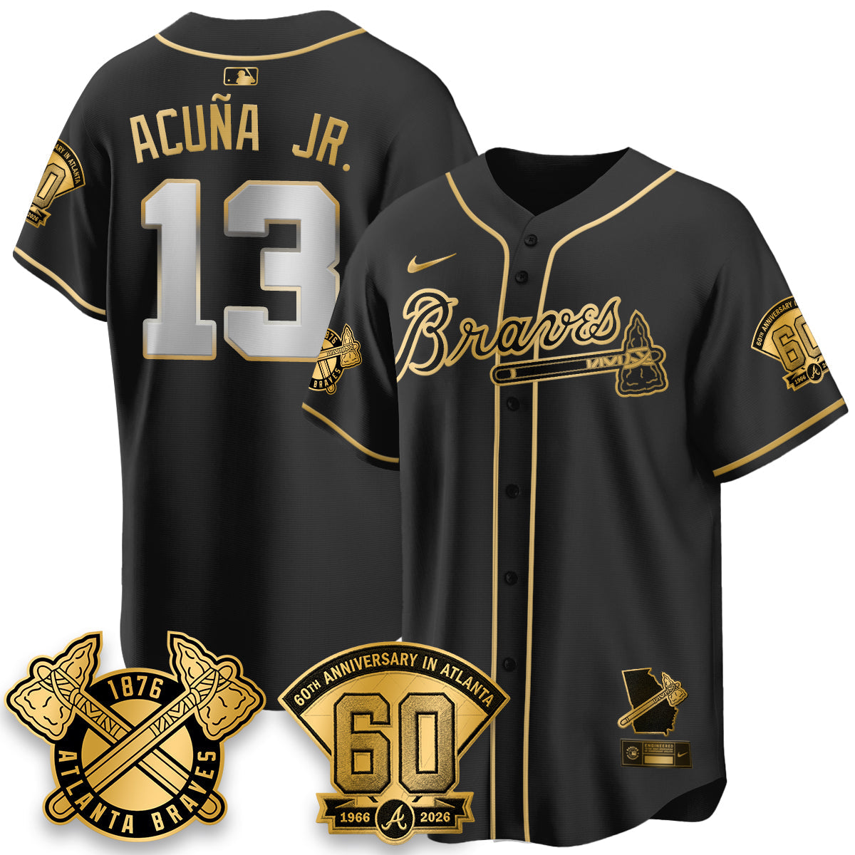 ATL 60th Anniversary Special Edition Vapor Limited Jersey - Stitched