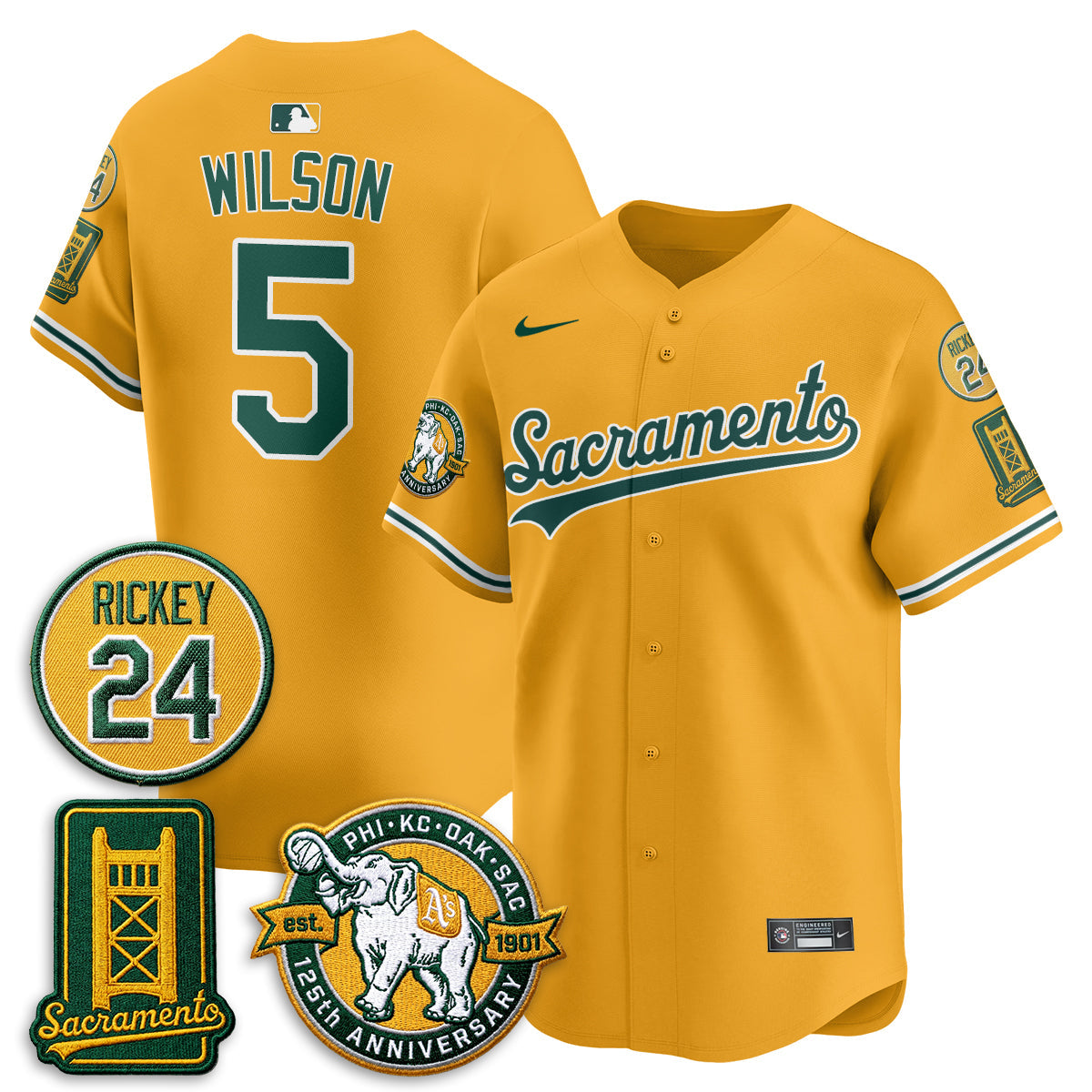 OAK 2026 Alternate Sacramento - Celebrating 125 Years -  Limited Vapor Jersey - Stitched