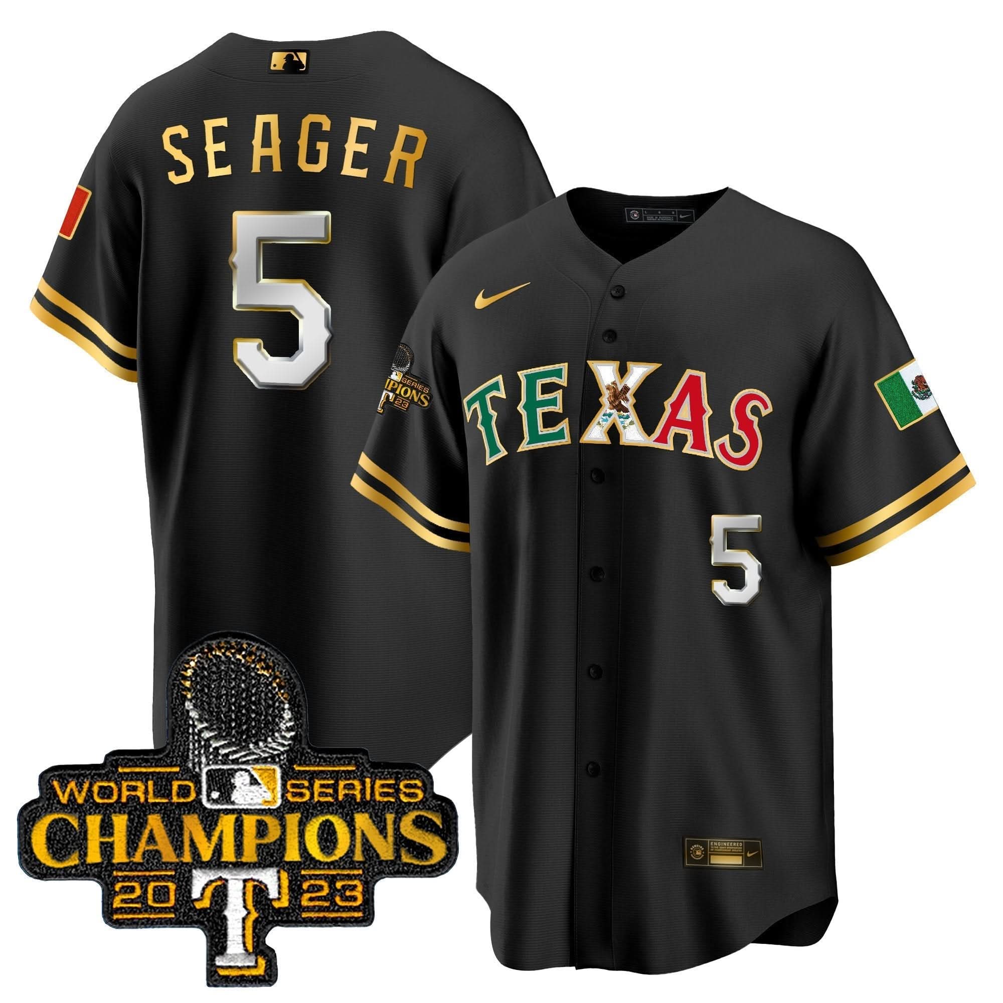 TR Mexico 2023 World Series Champions Baseball Jersey - Stitched