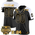 MW 2023 National Champions Patch Gold Vapor Custom Jersey
