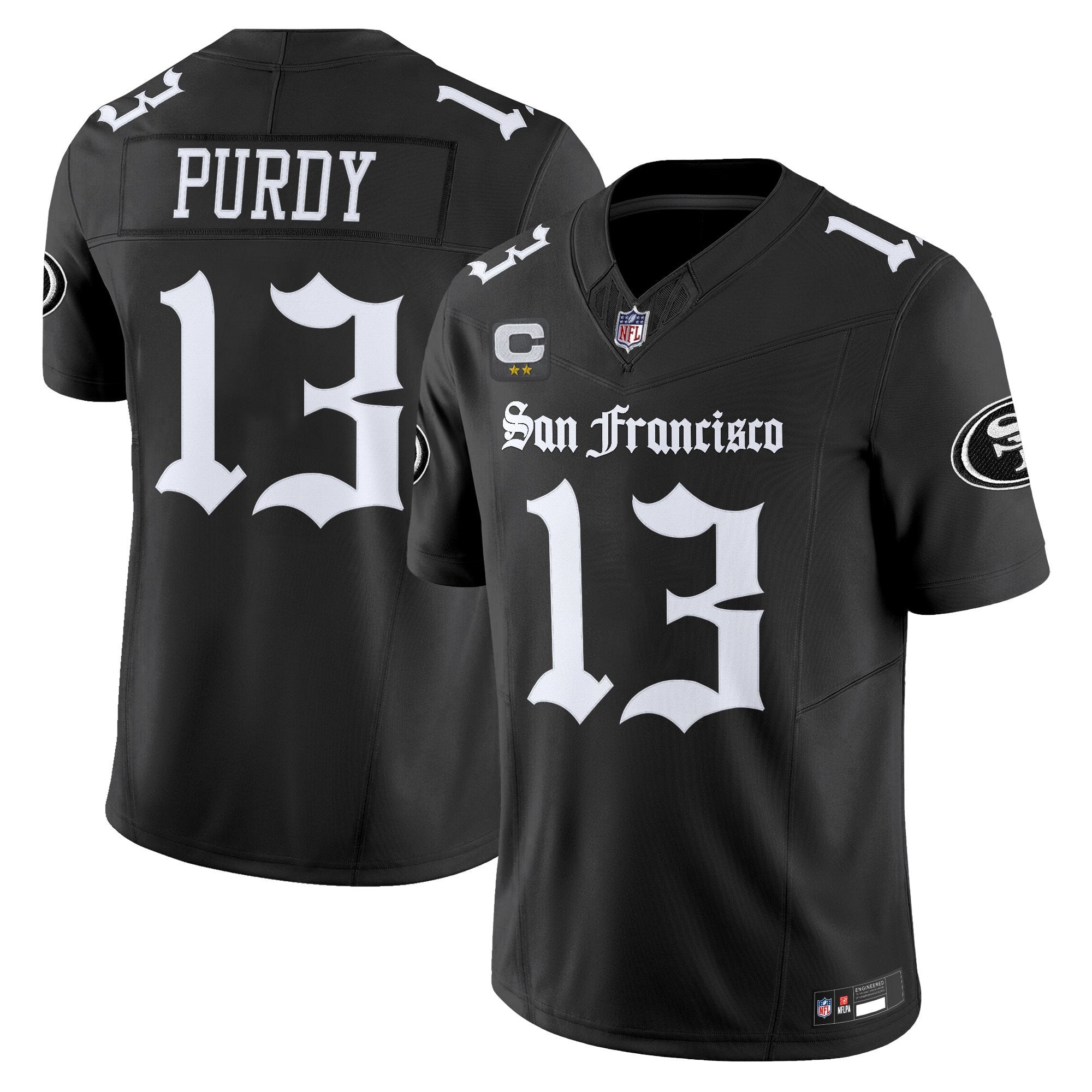 Women's San Francisco 49ers 'Gothic Edition' Vapor Limited Jersey V2 - All Stitched