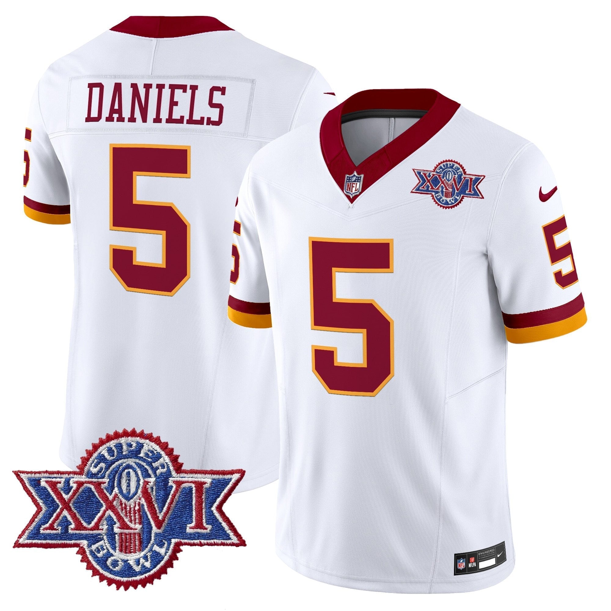 Washington Commanders Throwback 1992 Super Bowl XXVI Patch Vapor Limited Jersey - All Stitched