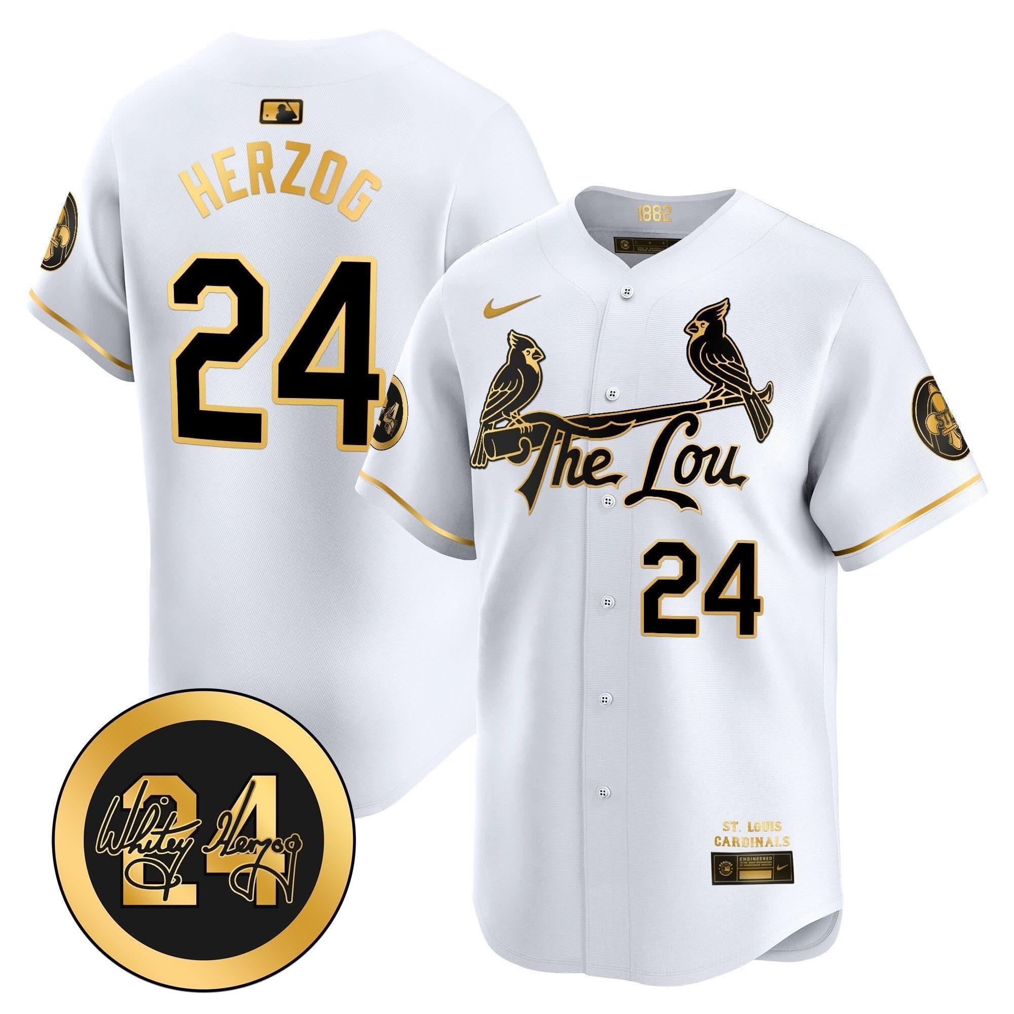 SLC 2024 City Connect Whitey Herzog Patch Vapor Premier Limited Jersey - Stitched