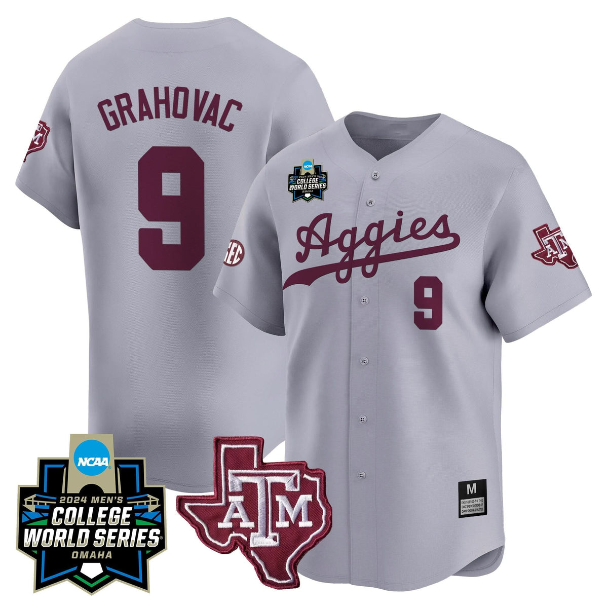 Aggies 2024 College World Series Vapor Premier Limited Jersey