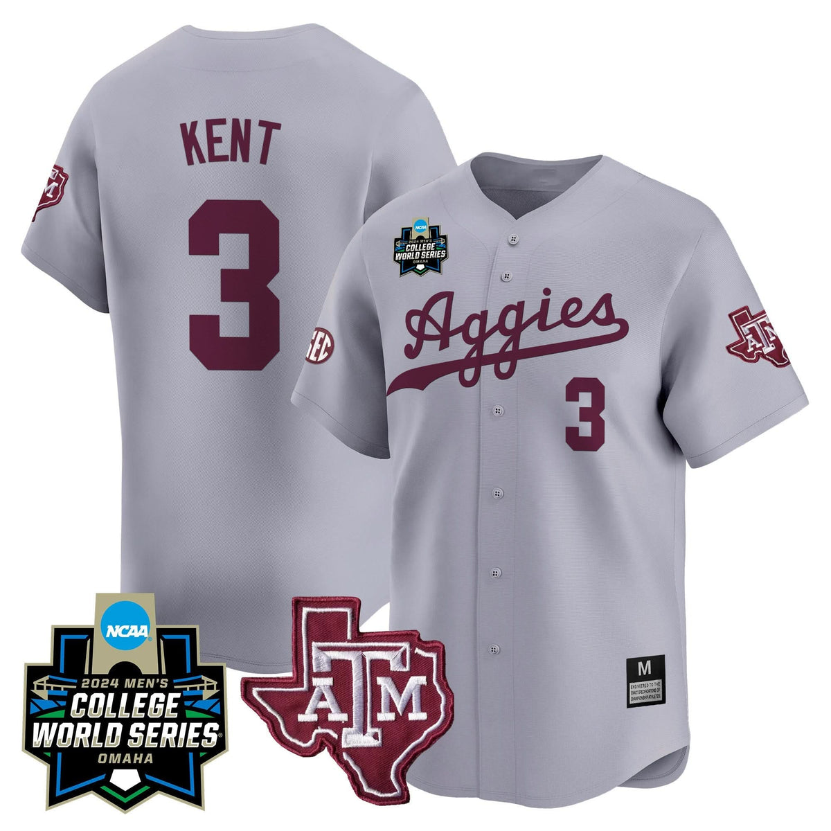 Aggies 2024 College World Series Vapor Premier Limited Jersey