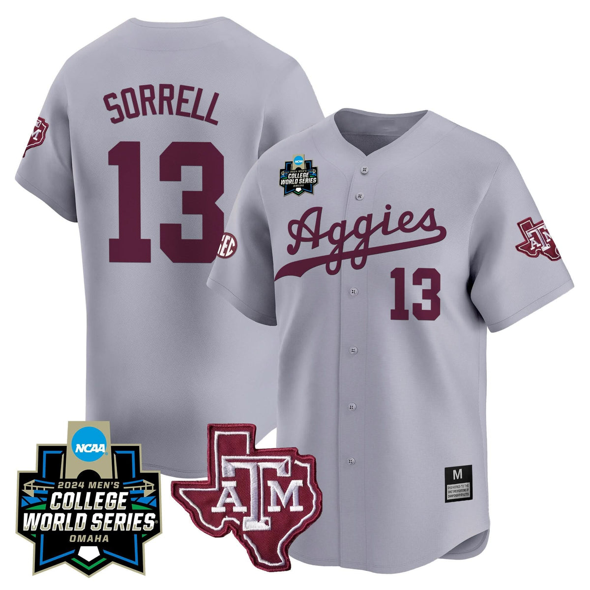Aggies 2024 College World Series Vapor Premier Limited Jersey
