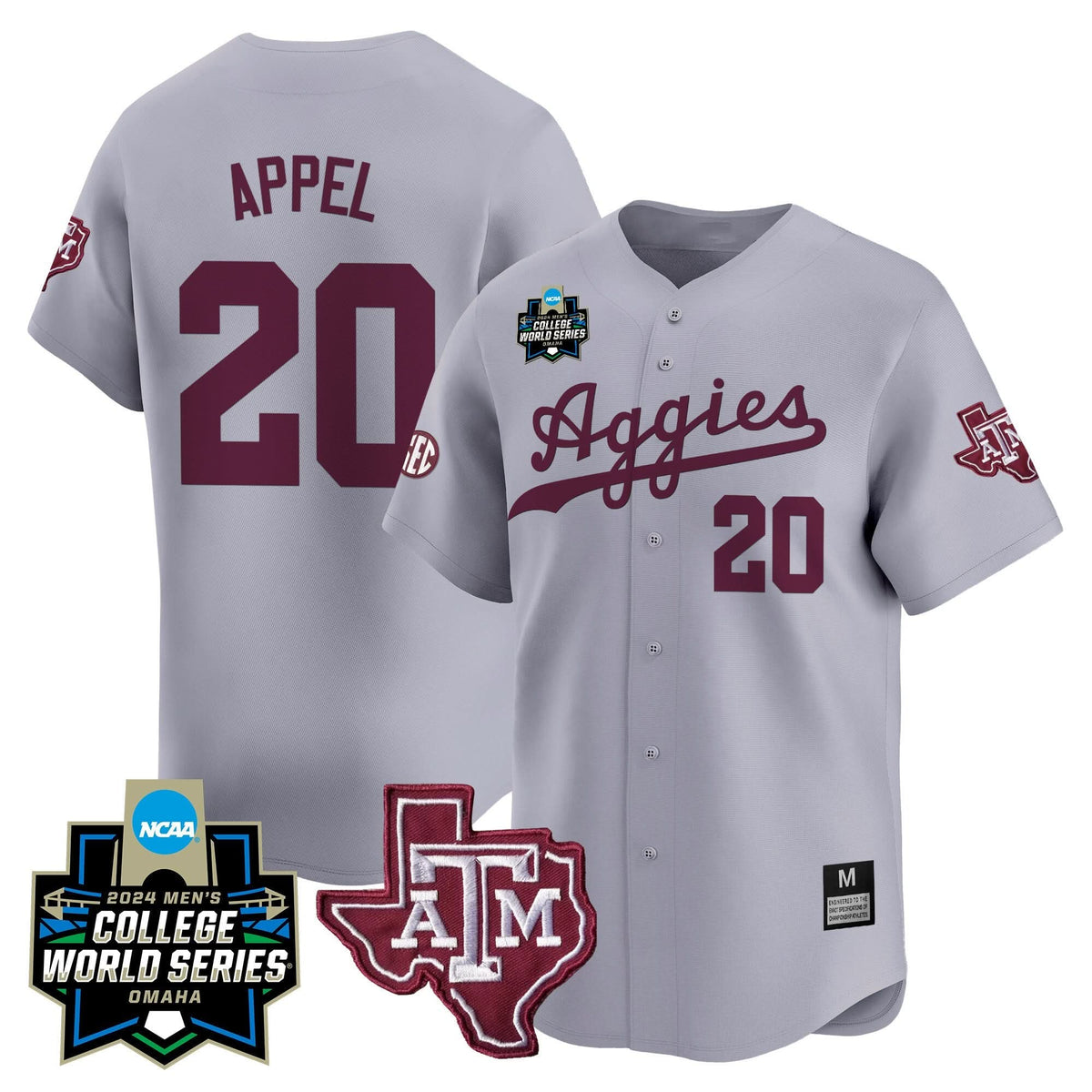 Aggies 2024 College World Series Vapor Premier Limited Jersey