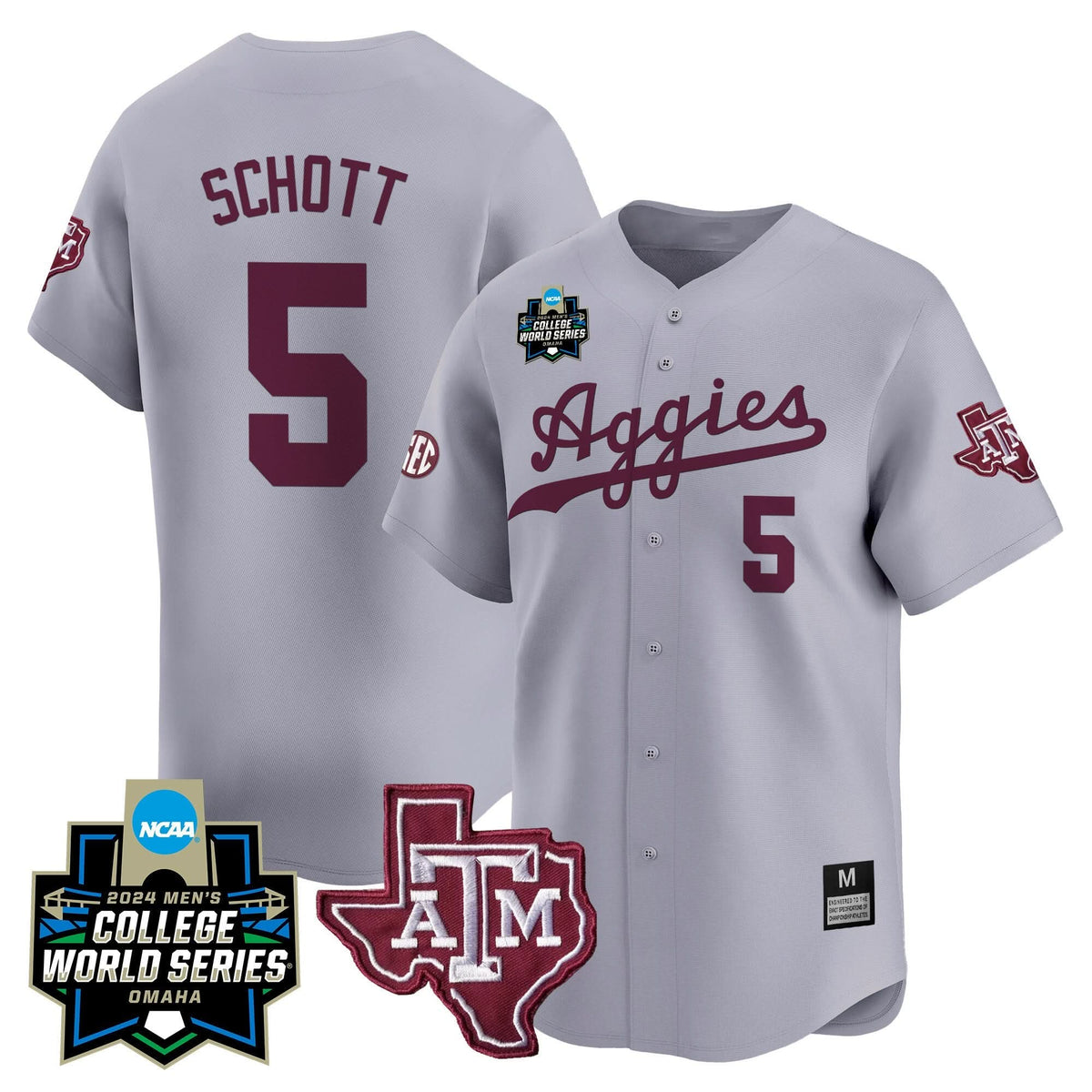 Aggies 2024 College World Series Vapor Premier Limited Jersey