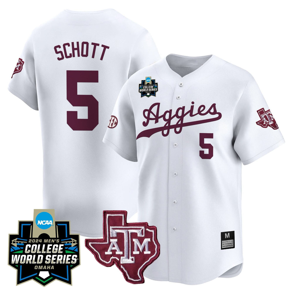 Aggies 2024 College World Series Vapor Premier Limited Jersey