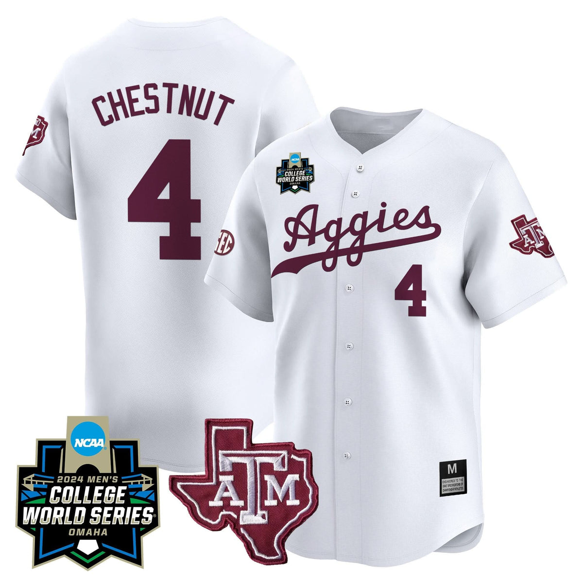 Aggies 2024 College World Series Vapor Premier Limited Jersey
