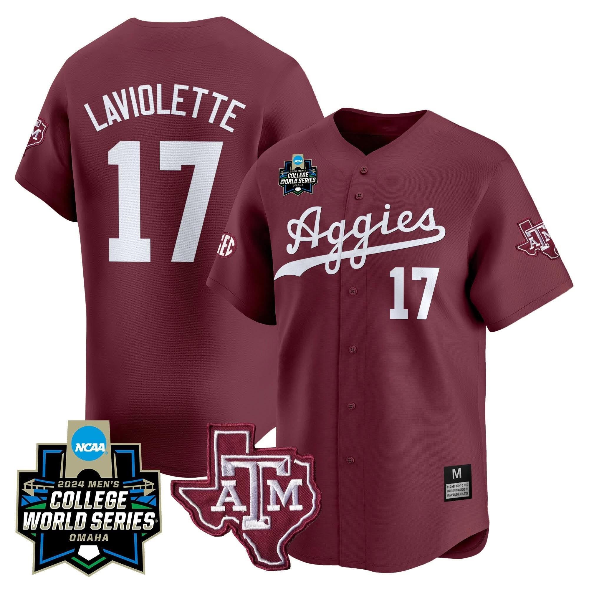 Aggies 2024 College World Series Vapor Premier Limited Jersey
