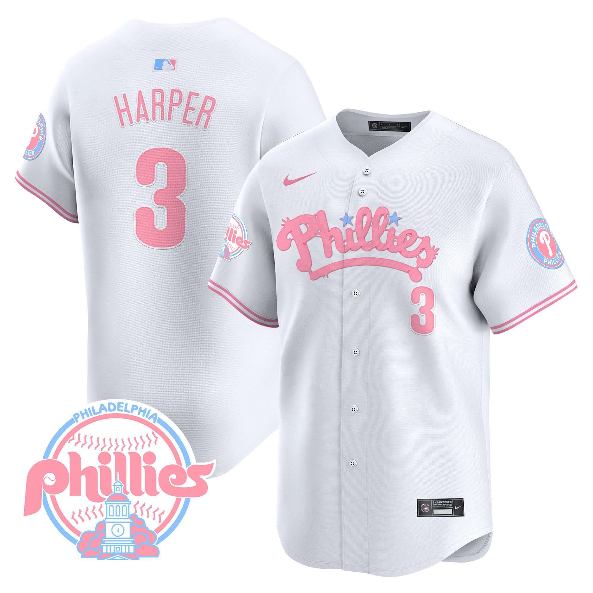 PP Bubblegum Pink Vapor Premier Limited Jersey - Stitched