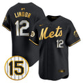 NYM Jerry Grote Patch Vapor Premier Limited Jersey - Stitched