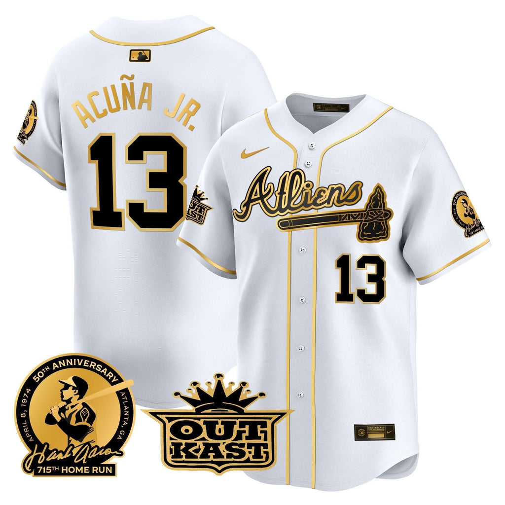 AB Atliens & Hank Aaron Patch Vapor Premier Limited Jersey - Stitched