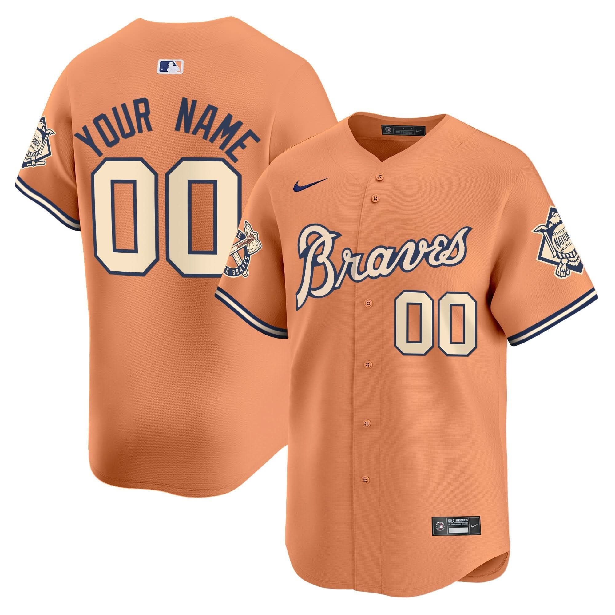 AB Peaches n' Cream Vapor Premier Limited Custom Jersey - Stitched