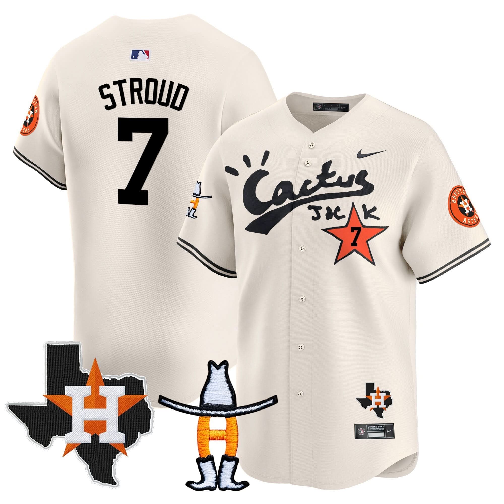 HA Cactus Jack Houston Rodeo Patch Vapor Premier Limited Jersey - Stitched