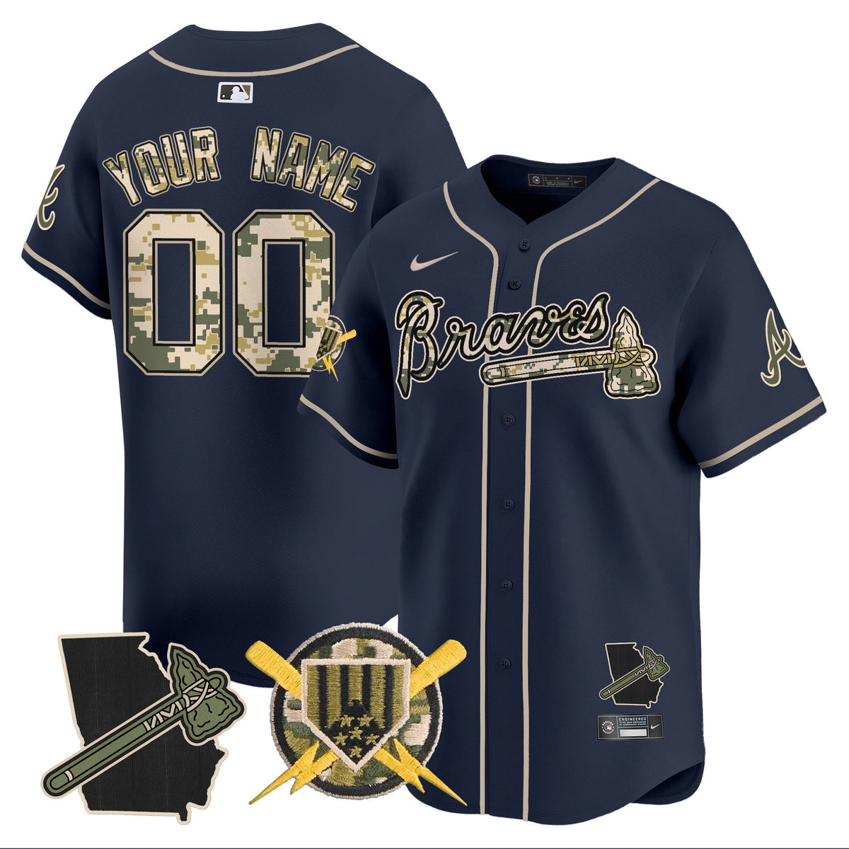 ATL Armed Forces Day Vapor Premier Limited Custom Jersey - Stitched
