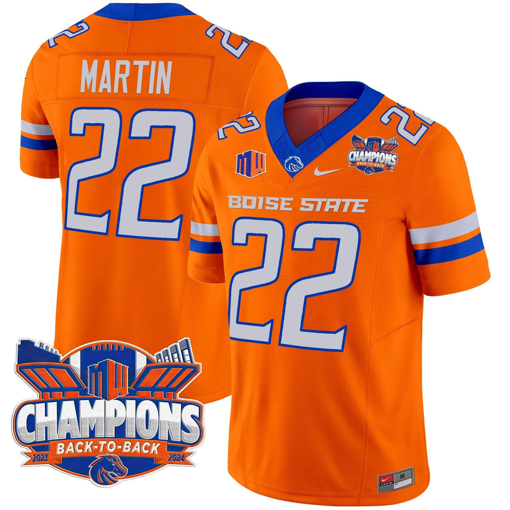Men's Boise State Broncos 2024 Back To Back Champions Vapor Limited Jersey - All Stitched