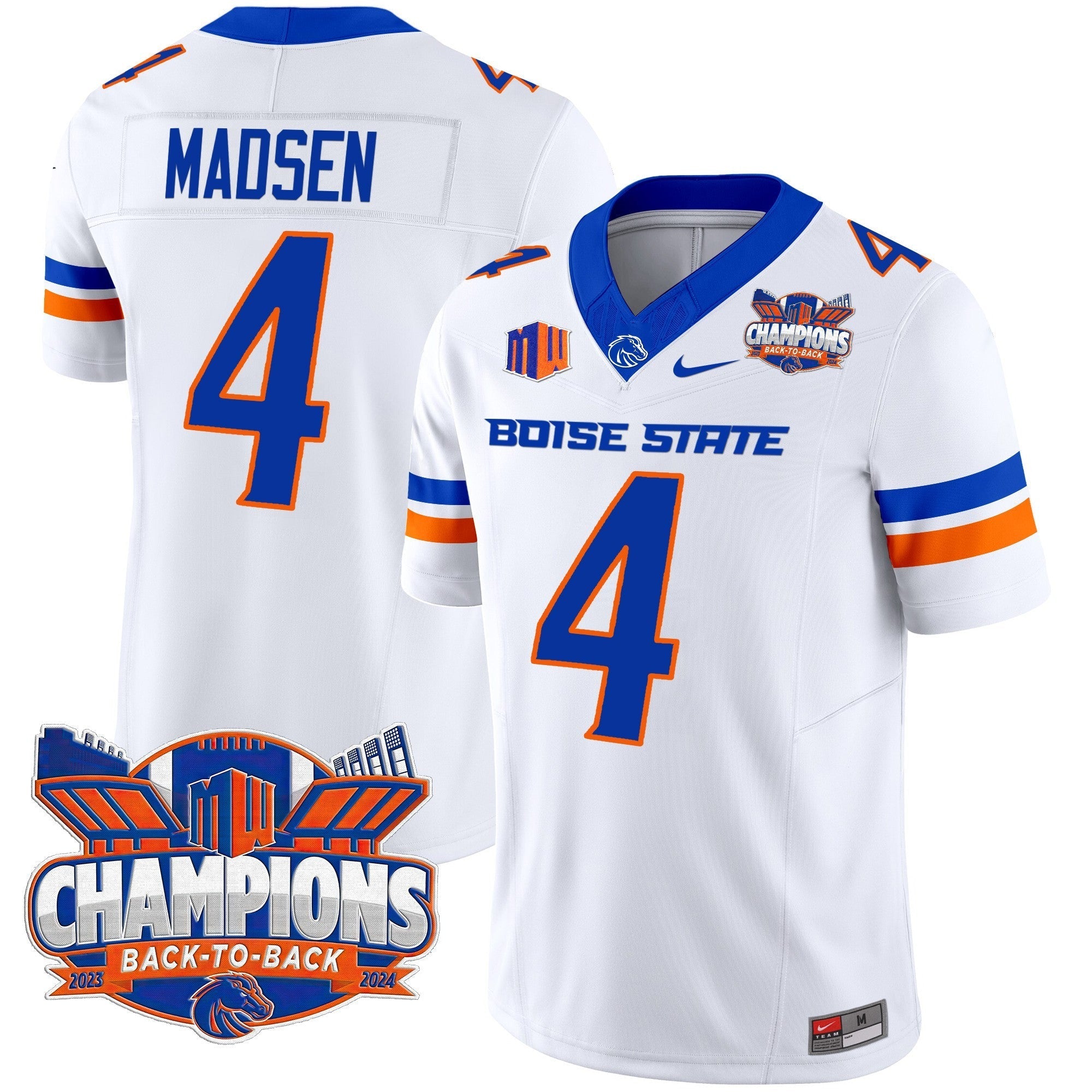 Men's Boise State Broncos 2024 Back To Back Champions Vapor Limited Jersey - All Stitched