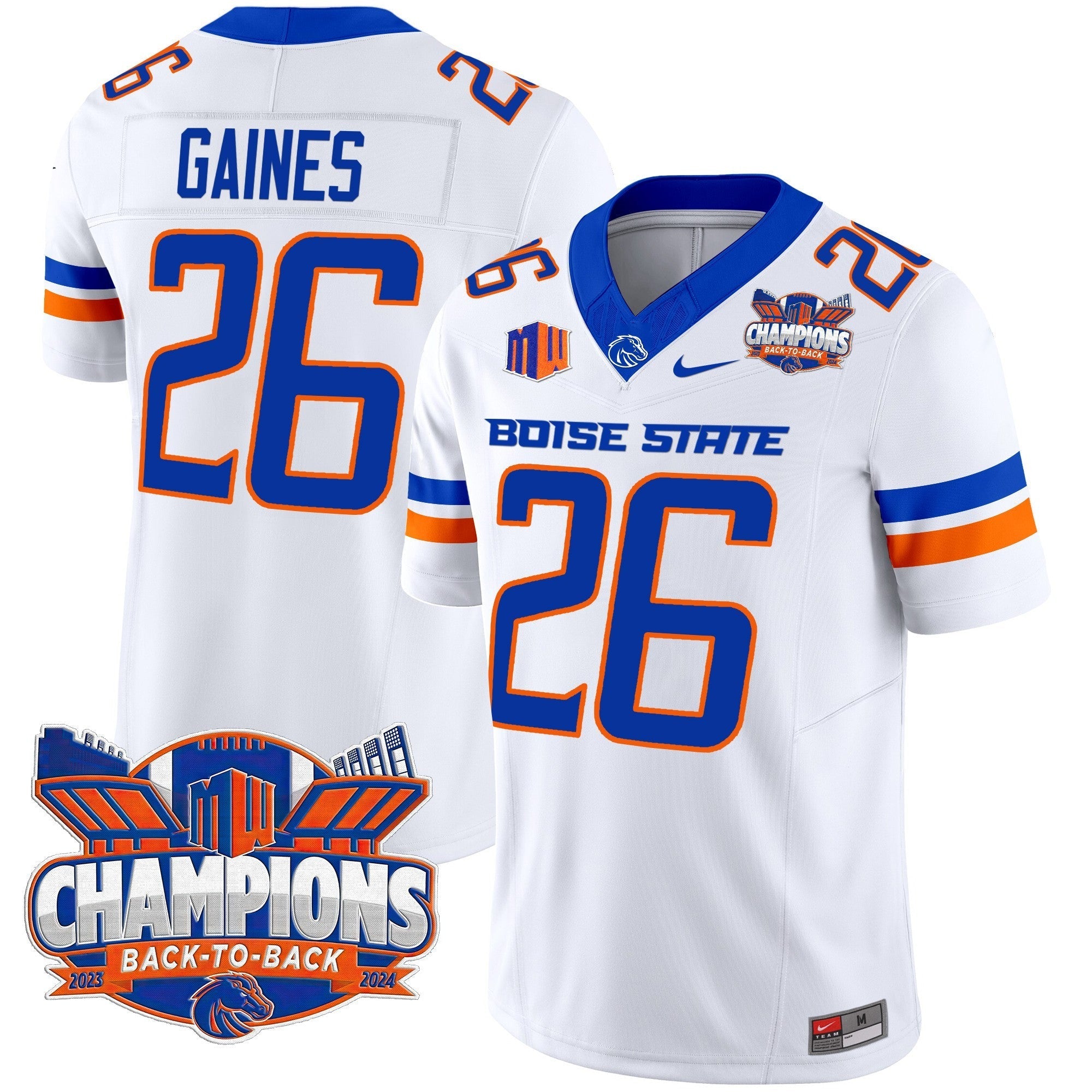 Men's Boise State Broncos 2024 Back To Back Champions Vapor Limited Jersey - All Stitched