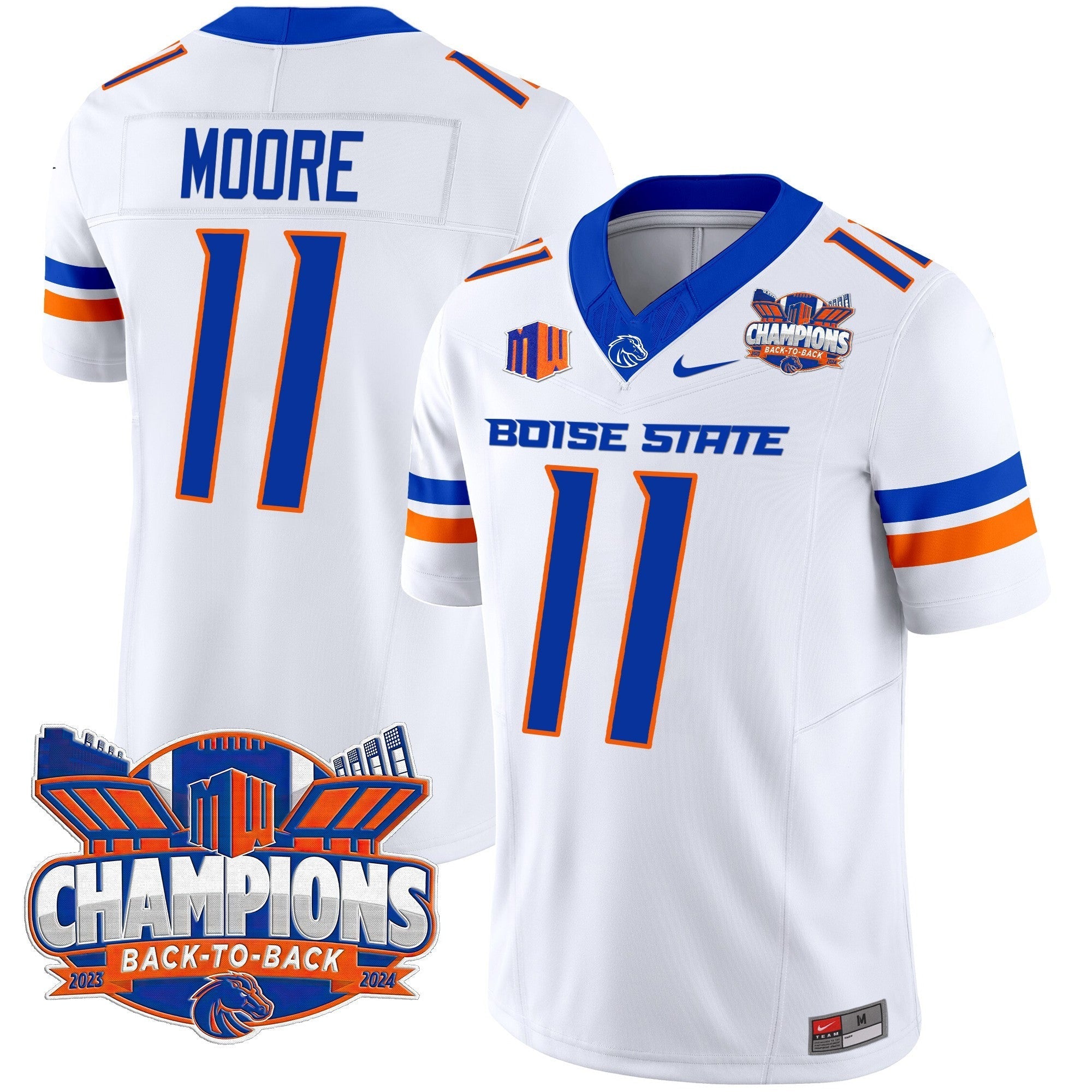 Men's Boise State Broncos 2024 Back To Back Champions Vapor Limited Jersey - All Stitched