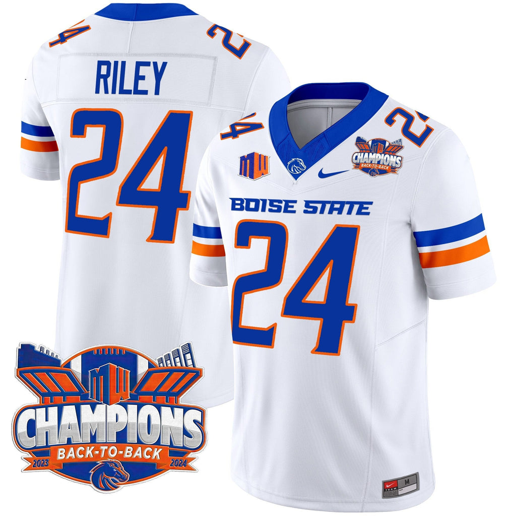 Men's Boise State Broncos 2024 Back To Back Champions Vapor Limited Jersey - All Stitched