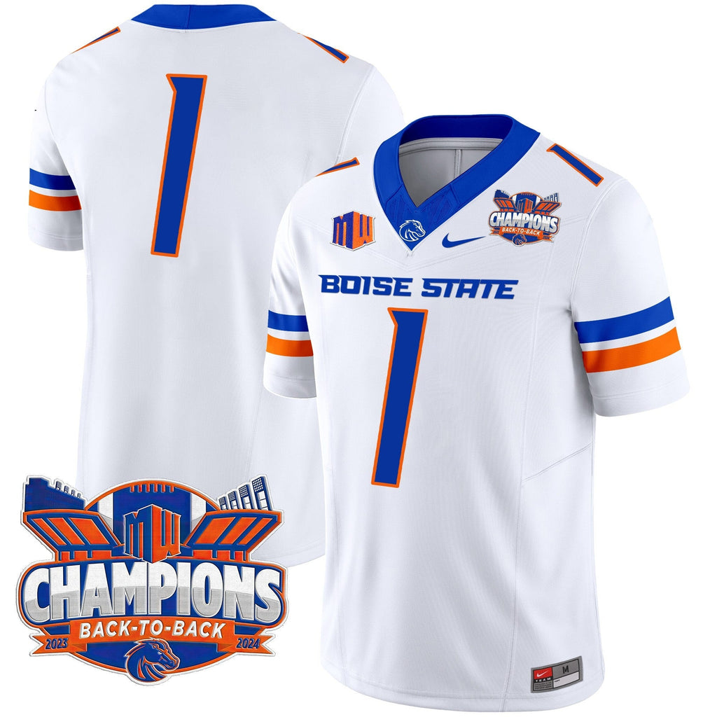 Men's Boise State Broncos 2024 Back To Back Champions Vapor Limited Jersey - All Stitched