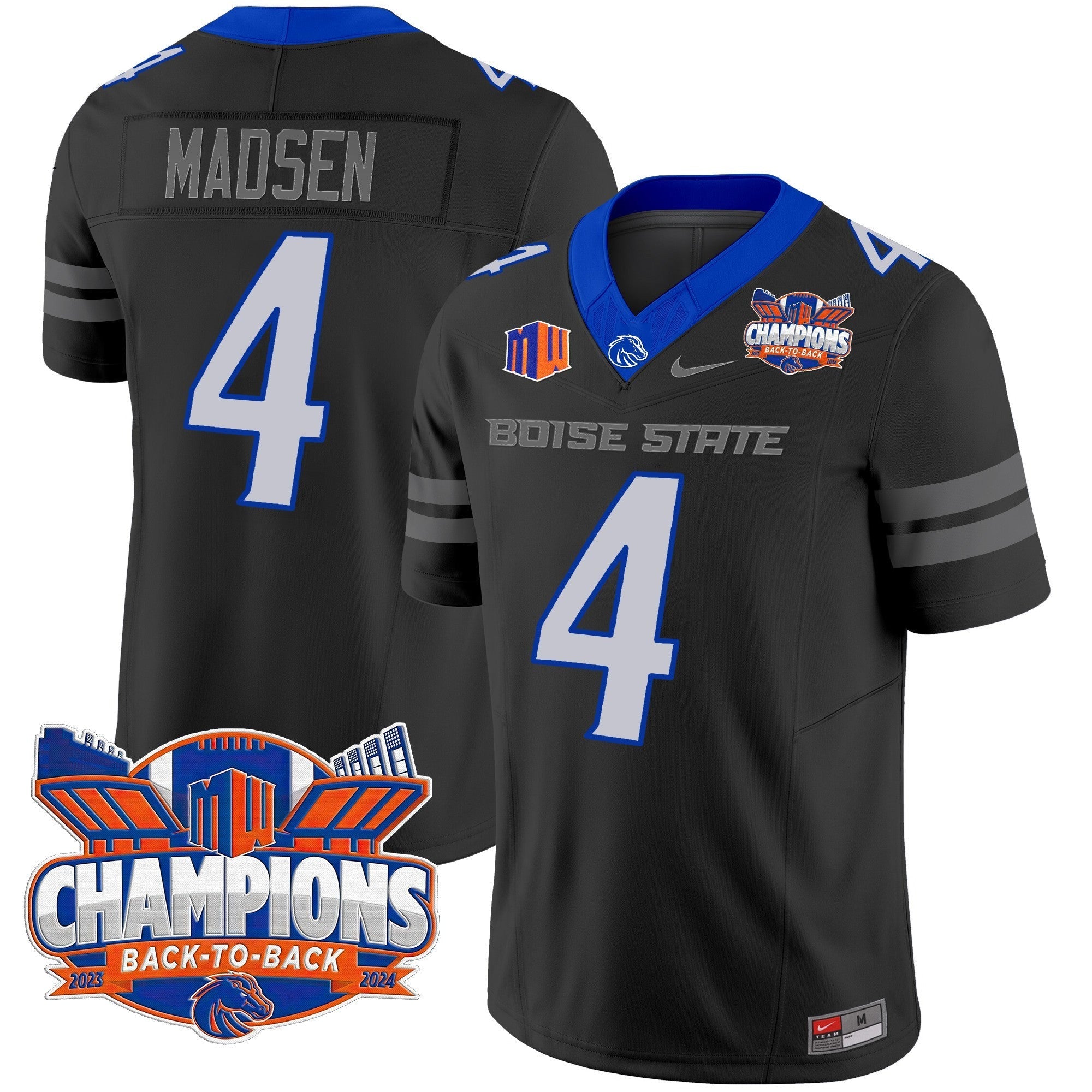 Men's Boise State Broncos 2024 Back To Back Champions Vapor Limited Jersey - All Stitched